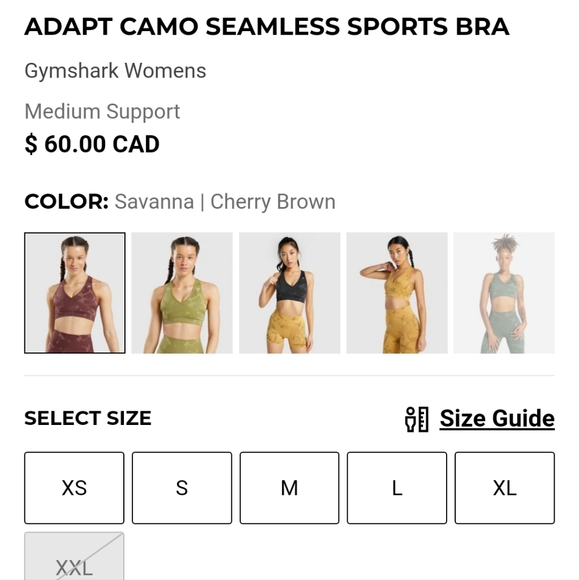 Gymshark Camo Seamless Sports Bra - Picture 3 of 3